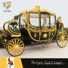 Luxury Royal Horse Carriage Horse Carts with Goldden Foil